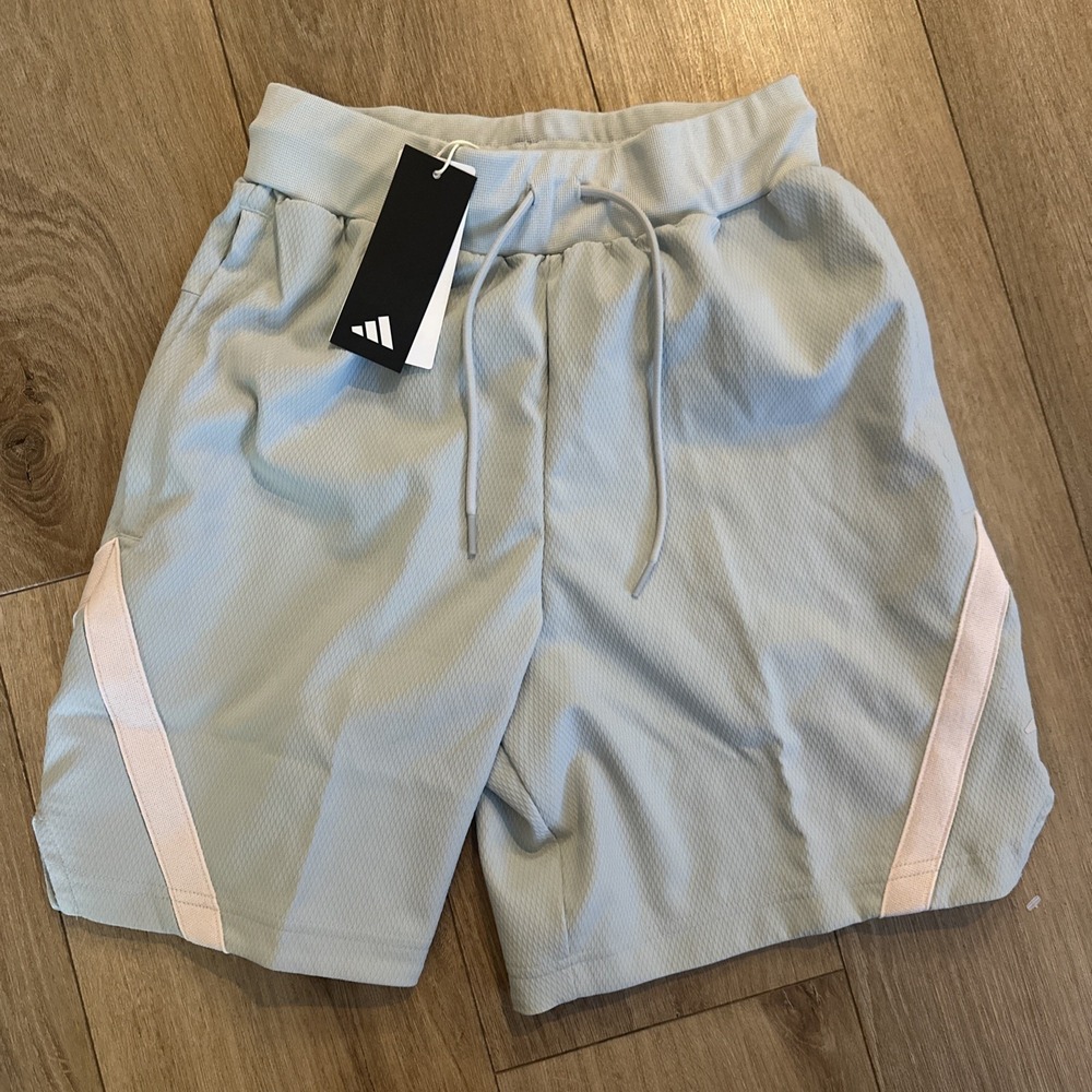 Adidas Women's Basketball Shorts XS‎ 7" Silver Sports Drawstring Logo